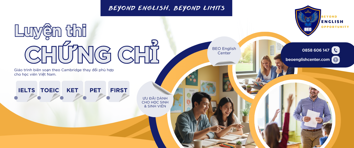 Khóa học luyện thi chứng chỉ của BEO English Center